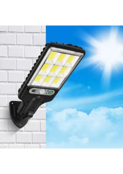 ® 3 Farklı Işık Modlu Güneş Enerjisiyle Şarj Olan Dış Mekan Uyumlu Kumandalı Solar Duvar Ledi