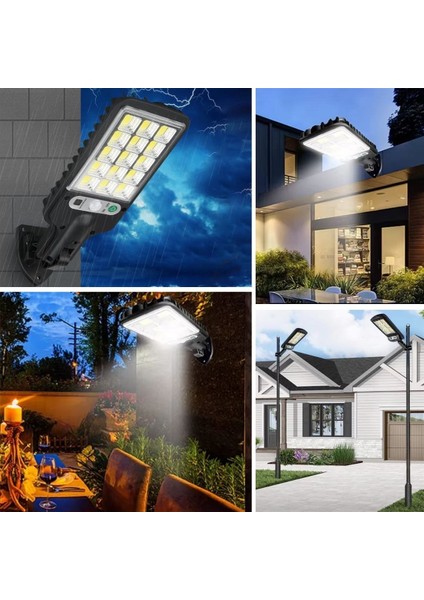 ® 3 Farklı Işık Modlu Güneş Enerjisiyle Şarj Olan Dış Mekan Uyumlu Kumandalı Solar Duvar Ledi fırsatları