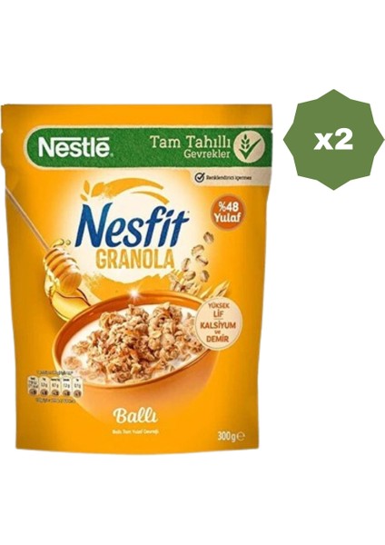 Nesfit Ballı Granola 300 gr - (2 Adet)