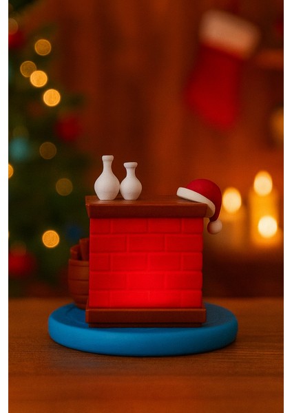 Yılbaşı Şömineli Kedi & LED Mum Dekoru fırsatları