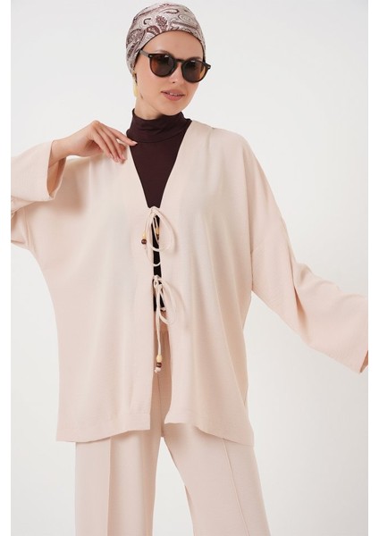 Ayrobin Kimono Pantolon Ikili Takım 6739 - Krem modelleri