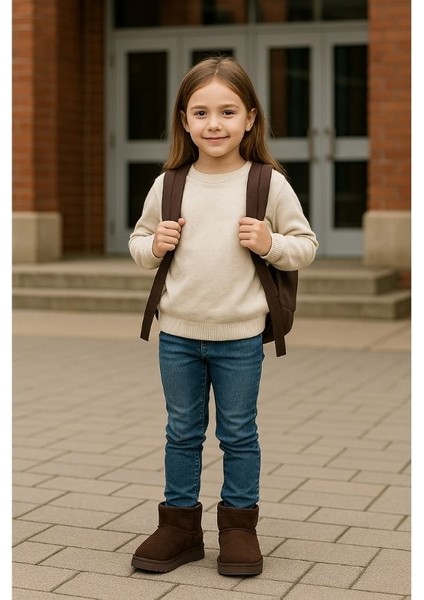 Çocuk Kız Bebek Kahve Ultra Mini Süet Bot Içi Kürklü Kışlık Taban Ug Bot fiyatları