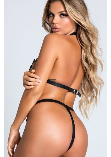 Zincirli Fantezi Deri Harness Kostüm 403