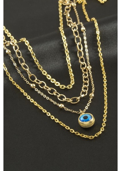 Nazar Boncuk Dörtlü Kolye