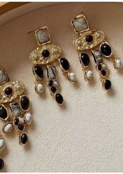 Taşlı ve Sallantılı Şık Barok Küpe indirimleri