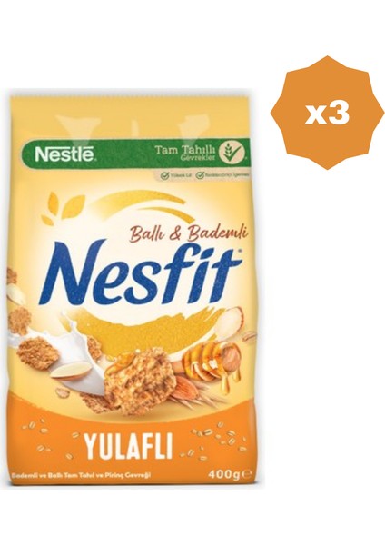 Ballı Bademli Mısır Gevreği 400 gr - (3 Adet)