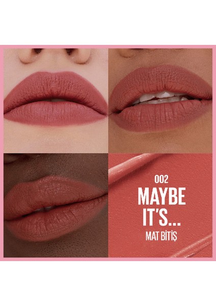 Maybelline Ny Serum Etkili Hyalüronik Asit ve Besleyici Yağ Içeren Ruj - 002 Maybe It's modelleri