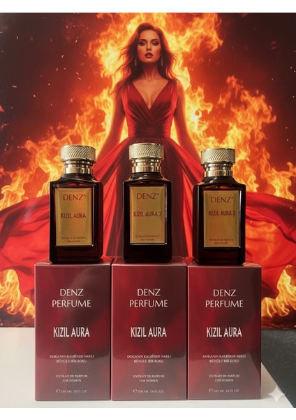 Baştan Çıkarıcı Bir Auraya Dönüştüren Set Kızıl Aura Klasik 2 ve 3 Kadın Parfüm Seti %40 Esans Extrait De Parfüm