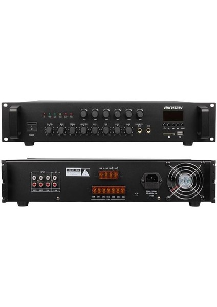 DS-QAE0A120G1-VB6 120W 6 Bölgeli Zone Analog Amfi Amplifikatör Usb/bluetooth/aux/sd Kart/mik/rca