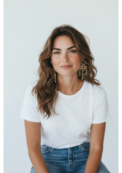 Taşlı ve Sallantılı Şık Barok Küpe modelleri