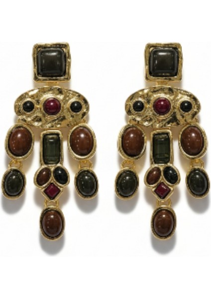 Taşlı ve Sallantılı Şık Barok Küpe