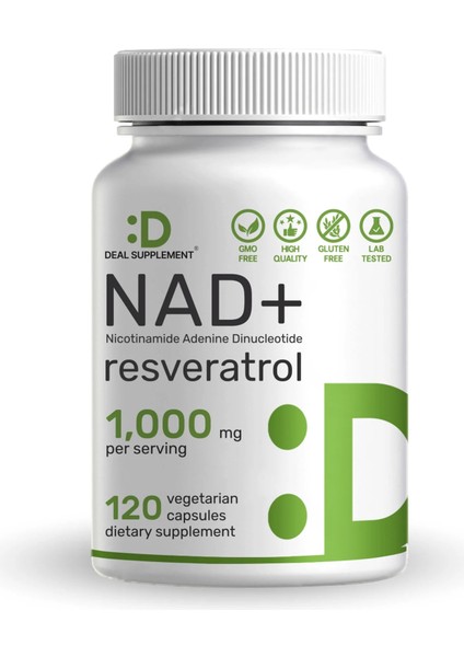 Nad+ Resveratrol 1,000 Mg 120 Veg. Kapsül