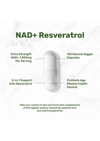 Nad+ Resveratrol 1,000 Mg 120 Veg. Kapsül modelleri