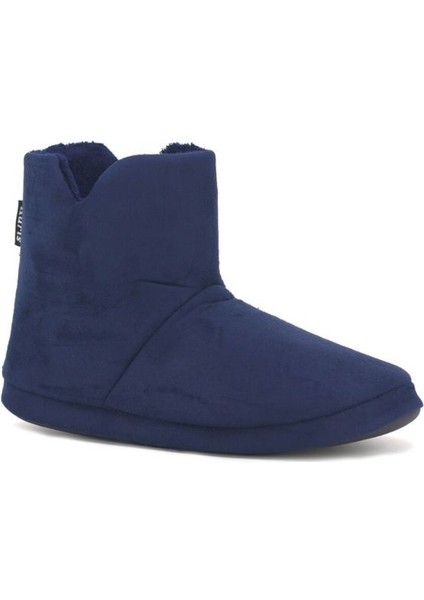 Erkek Termo Taban Peluş Astar Lacivert Ev Botu Sıcak Tutan Konforlu Kışlık Ev Ayakkabısı