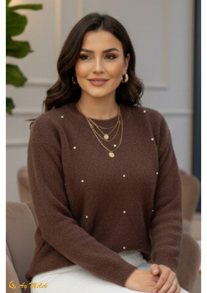 Kadın Triko Kazak Angora Yumuşak Dokulu Kısa Kazak fiyatları