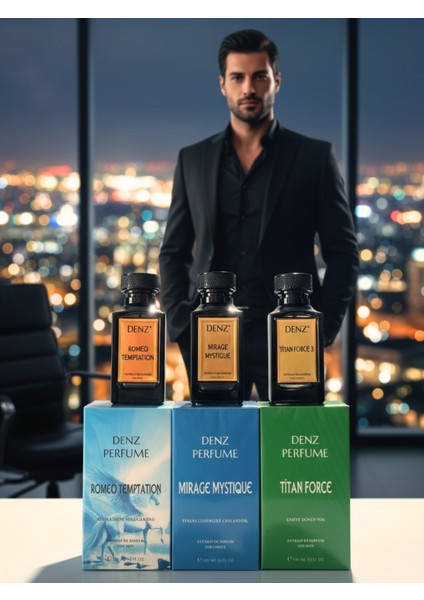 3'lü Ihtiras Erkek Parfüm Seti %40 Esans Extrait De Parfüm