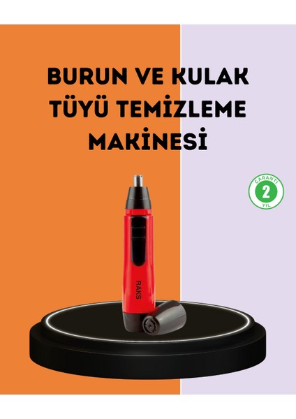 Kulak Burun Tüy Temizleme Makinesi Raks Leo Pilli Kuru Kullanım