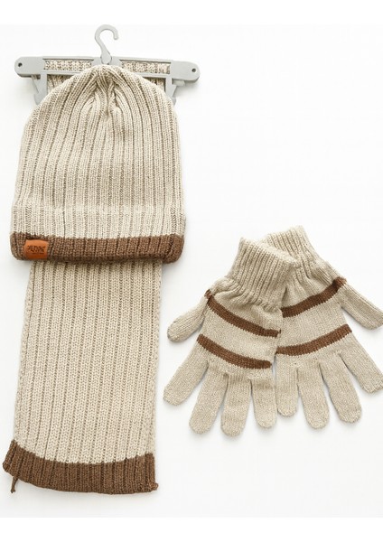 Erkek Çocuk Şapka, Atkı ve Eldiven Takımı (8-12 Yaş)