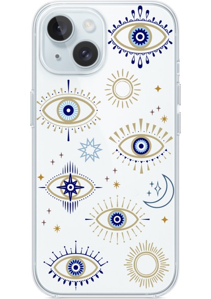 Iphone 13-Iphone 14 Uyumlu Desenli Şeffaf Silikon Kılıf NEWD11