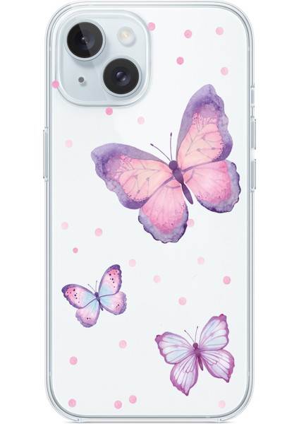 Iphone 13-Iphone 14 Uyumlu Desenli Şeffaf Silikon Kılıf Btf1 modelleri