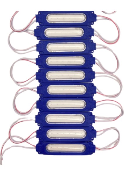 12 Volt 2 Watt Mavi Cob LED Modül IP65 10 Adet Modül
