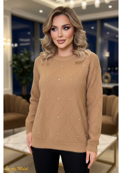 Kadın Triko Kazak Angora Yumuşak Dokulu Kısa Kazak fiyatları