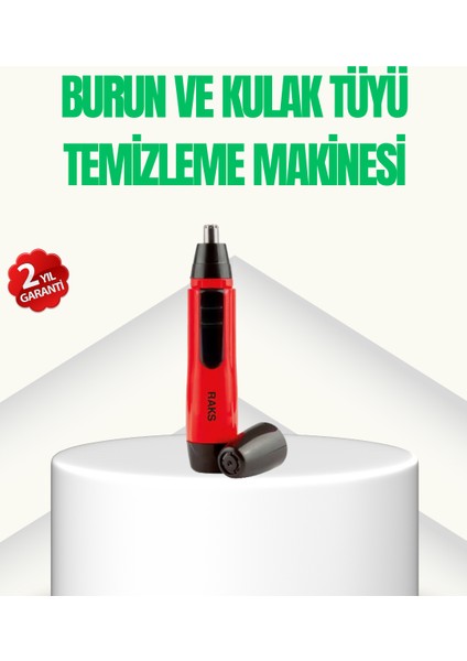 Kulak Burun Tüy Temizleme Makinası Pilli Kırmızı Ergonomik
