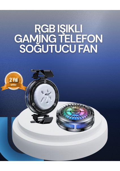 Rgb LED Telefon Soğutucu Fan Yüksek Hızlı Soğutma Oyuncu Cooler