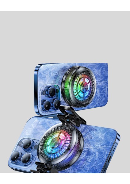 Rgb LED Telefon Soğutucu Fan Yüksek Hızlı Soğutma Oyuncu Cooler indirimleri