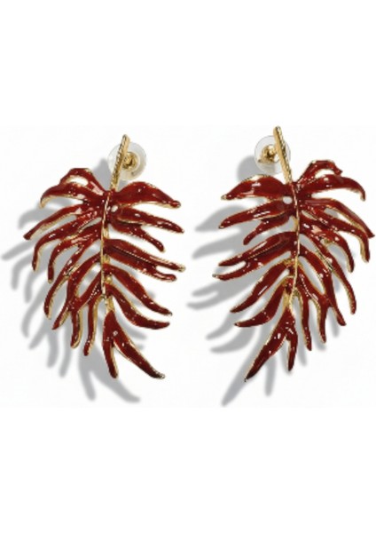 Zr Model Areka Yaprağı Küpe