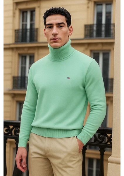 Erkek Uzun Premium Comfort Mint Kazak fırsatları