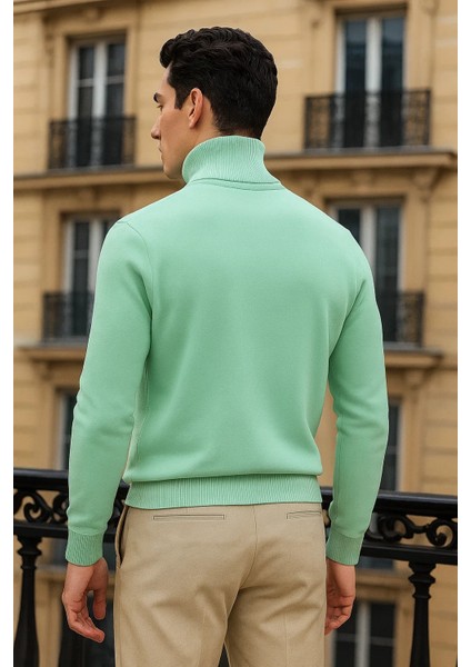 Erkek Uzun Premium Comfort Mint Kazak indirimleri