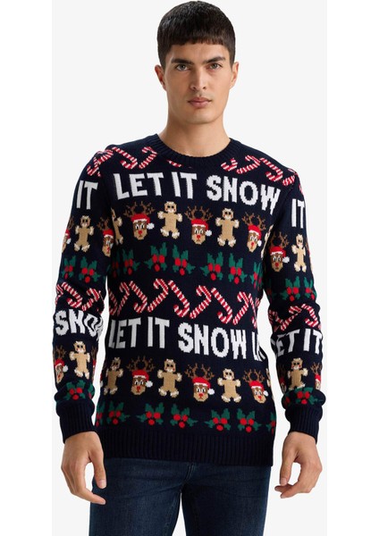 26K801010084 Lacivert Erkek Kazak G1041AX/NV64