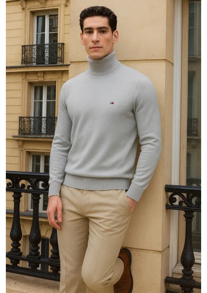 Erkek Uzun Premium Comfort Gri Kazak modelleri