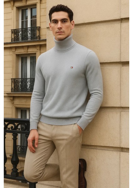 Erkek Uzun Premium Comfort Gri Kazak fırsatları