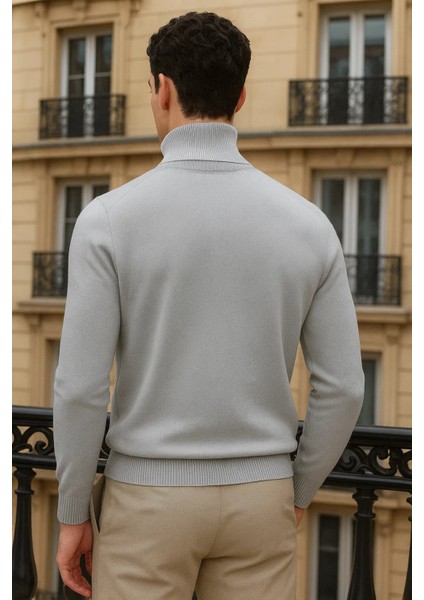 Erkek Uzun Premium Comfort Gri Kazak indirimleri