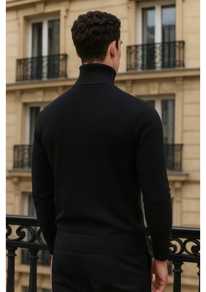 Erkek Uzun Premium Comfort Siyah Kazak indirimleri