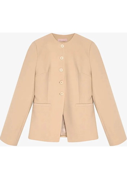 Düğme Detaylı Taş Kadın Ceket CKT00917