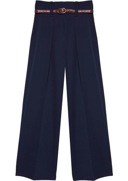 Kemer Detaylı Lacivert Kadın Pantolon 71262 fiyatları