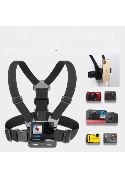 Akıllı Telefon Kablo Demeti Göğüs Kayışı Montaj Braketi W / Cep Telefonu Klip Tutucular