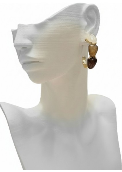 Taş Detaylı Şık Halka Küpe fiyatları