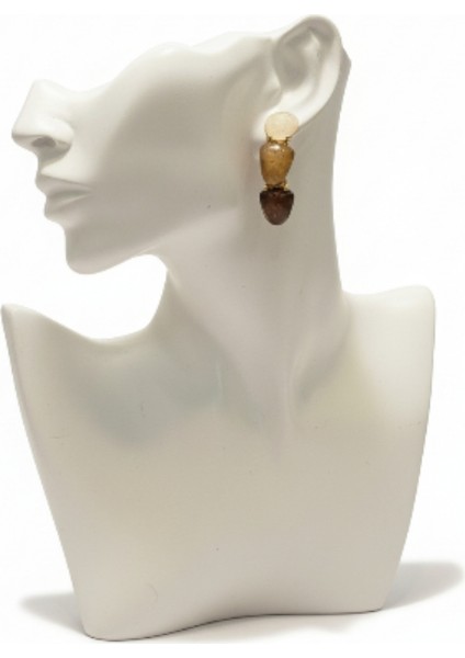 Taş Detaylı Şık Halka Küpe modelleri