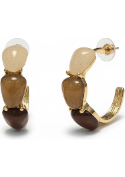 Taş Detaylı Şık Halka Küpe indirimleri