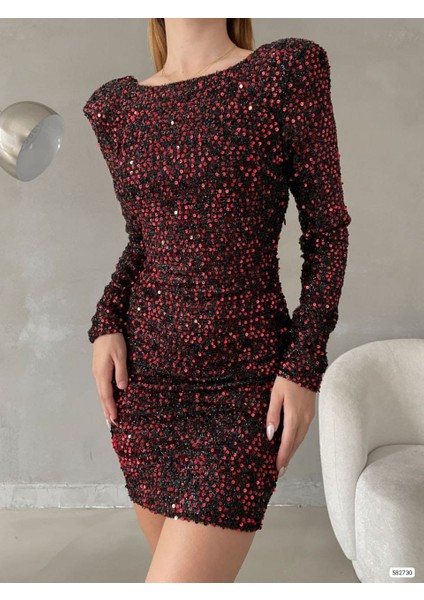 Pul Işlemeli Mini Elbise