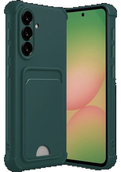 A17 5g Kelvin Kartvizitli Silikon - Koyu YEŞIL-(5796)