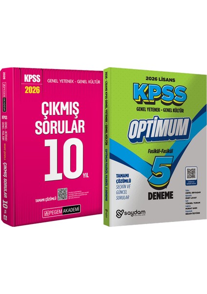 2026 Kpss Tamamı Çözümlü Çıkmış Sorular 10 Yıl - Lisans Optimum 5 Deneme