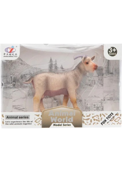 Kutulu Figür Hayvan Sakallı Keçi 7 cm