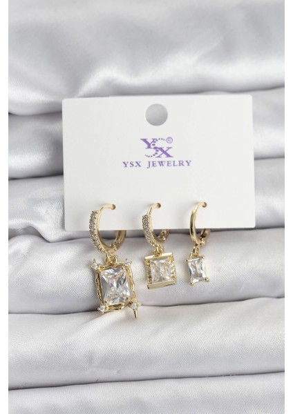 Renk Zirkon Taşlı Kadın Küpe