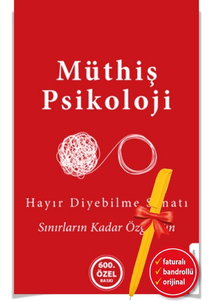 Alfa Kalem+ Hayır Diyebilme Sanatı (Ciltli) (Müthiş Psikoloji) Yeni Kişisel Gelişim Destek Kitap
