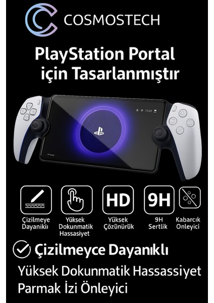 Playstation Portal Temperli Ekran Koruyucu Kırılmaz Cam – 9h Sertlik, Hd Şeffaflık, Parmak Izi Önleyici, Çizilmez modelleri